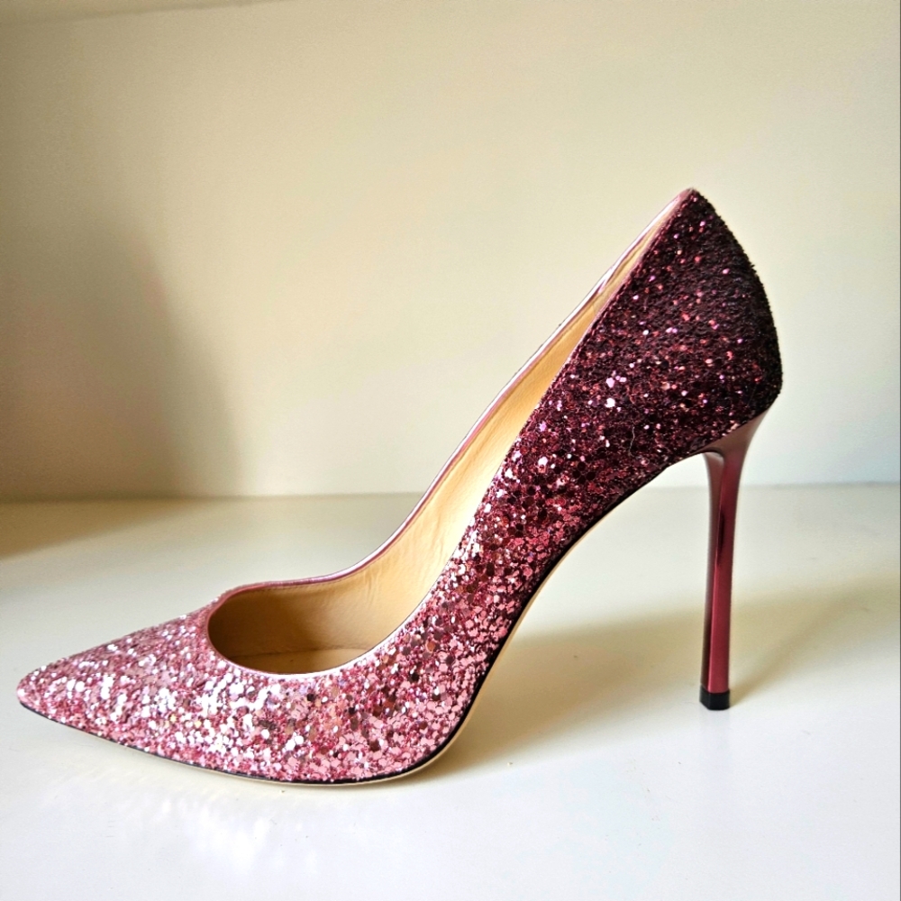 Jimmy Choo's - Romy - Pink Bordeaux ombre  - 39 1/2